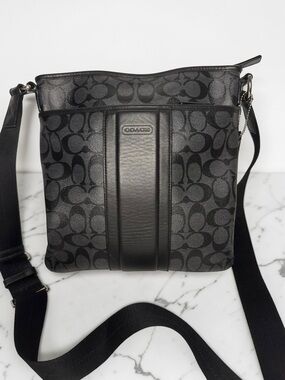 Coach Black and Gray messenger Bag